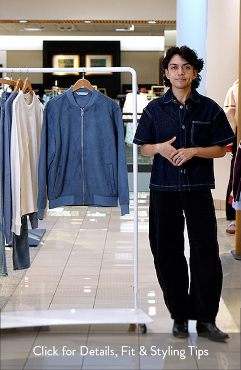 Evolution Faux Suede Bomber Jacket, sales video thumbnail