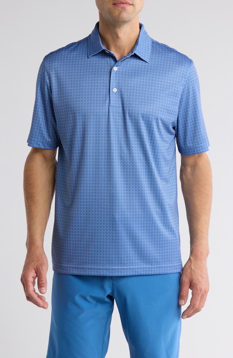 Greg Norman Windmill Print Polo, Main, color, 