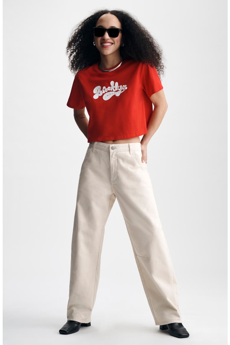 Logo Cotton Graphic T-Shirt, Alternate, color, GOJI BERRY