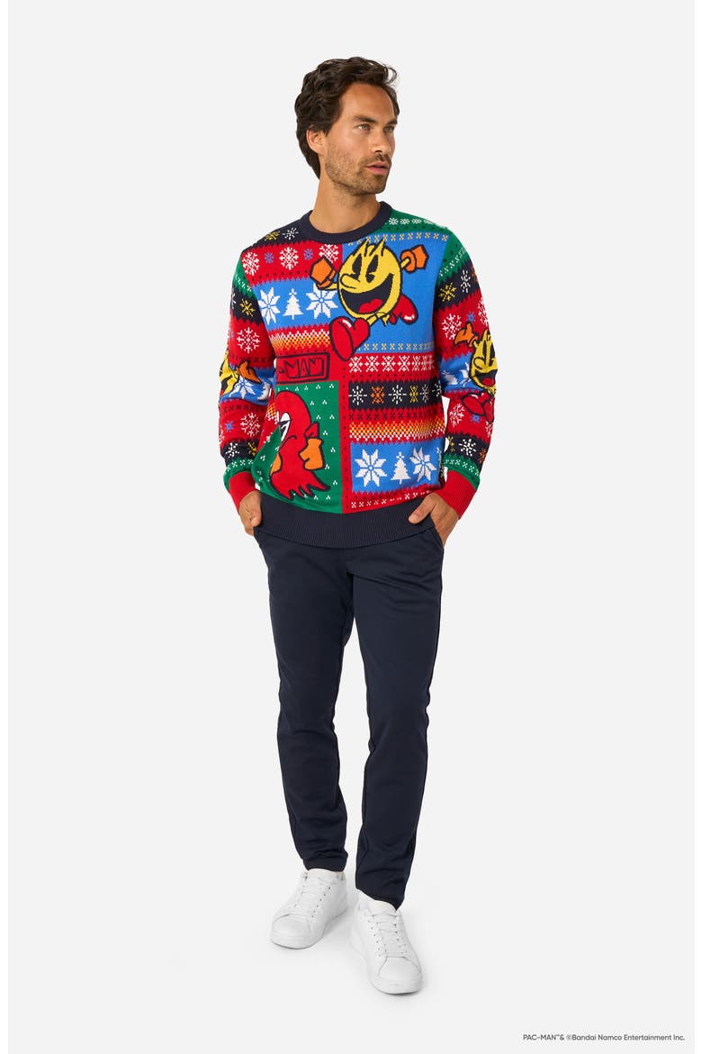 Pac-Man Holiday Sweater, Alternate, color, MISCELLANEOUS