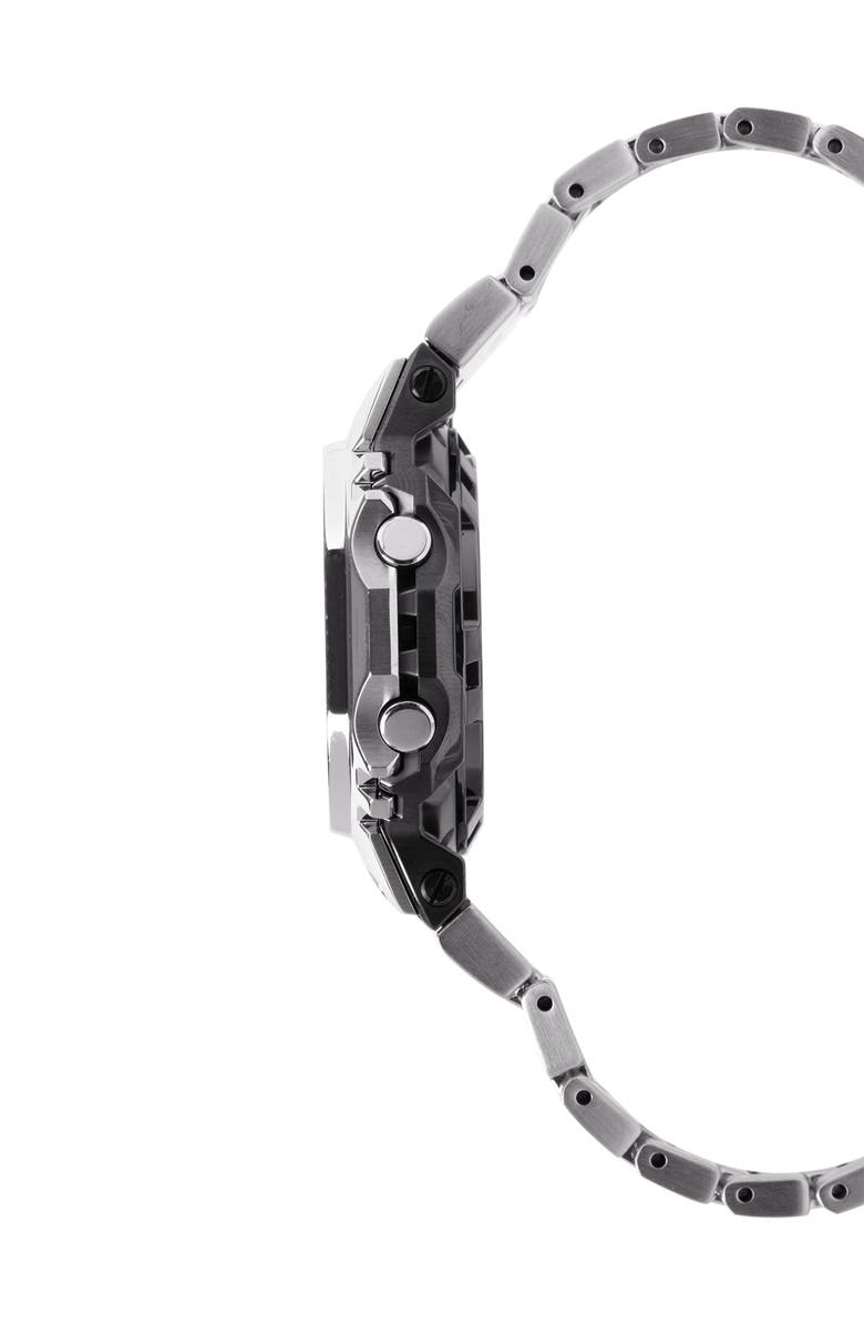 G-SHOCK Full Metal 5000 Series Solar Digital Bluetooth Bracelet Watch, 49.3mm × 43.6mm, Alternate, color, Silver