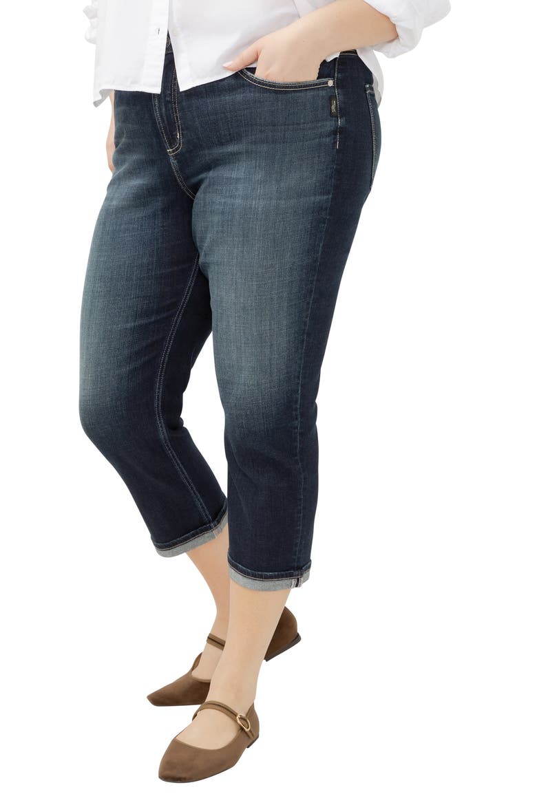 Avery Curvy High Waist Capri Jeans, Alternate, color, INDIGO