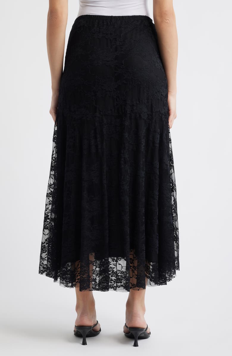 Loveappella Lace Maxi Skirt, Alternate, color, Black