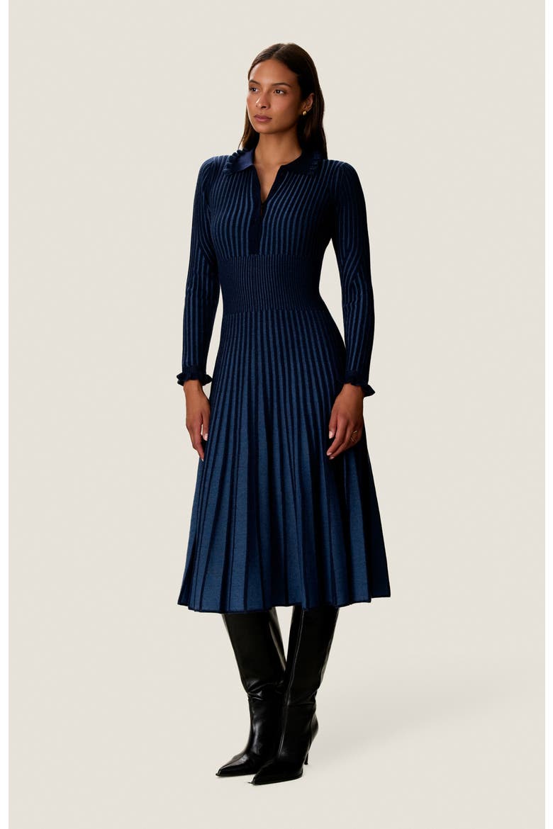 Faith Two-Toned Sweater Dress, Alternate, color, Azure/Maritime