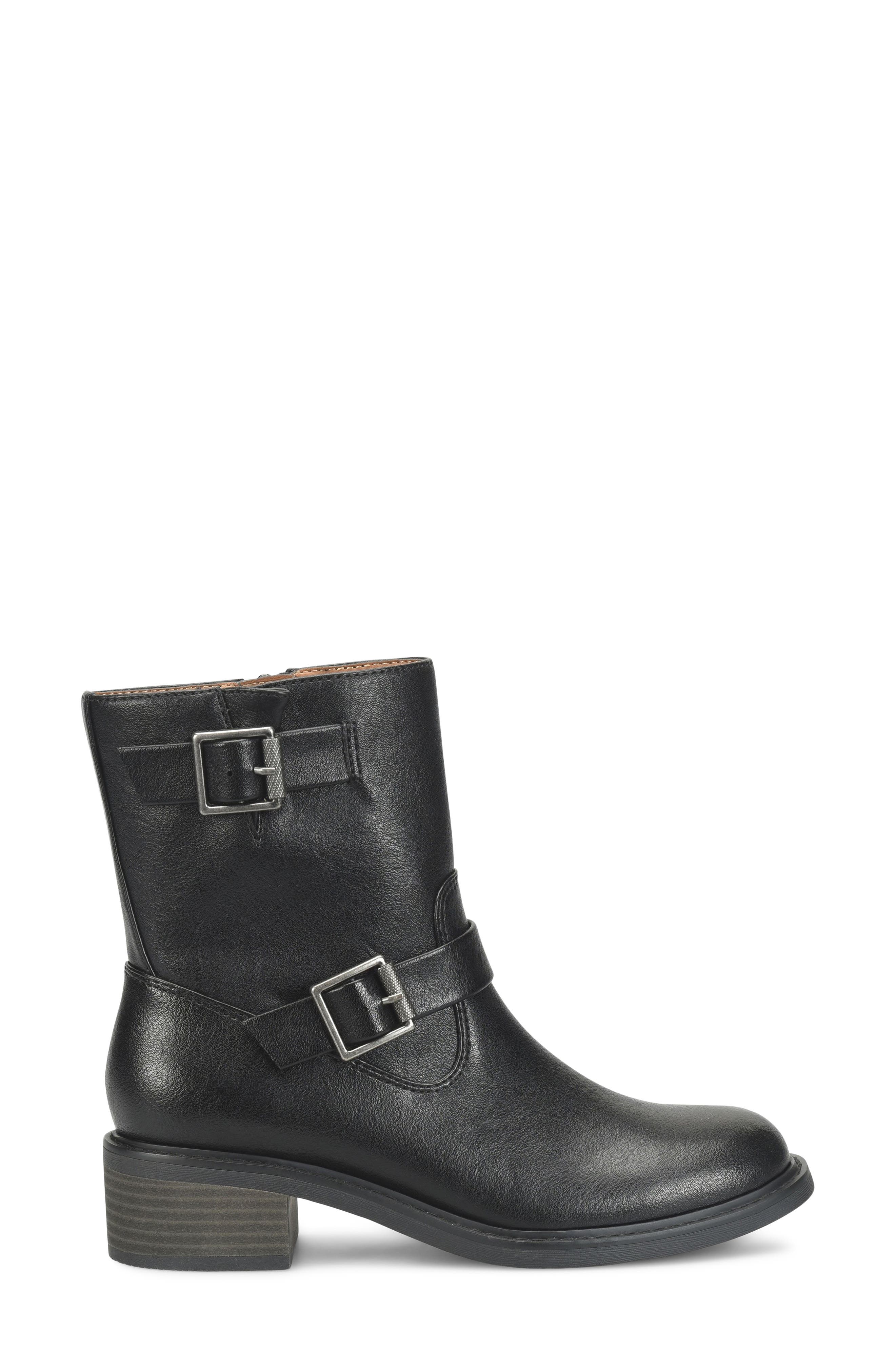 Tameryn Faux Leather Bootie, Alternate, color, BLACK