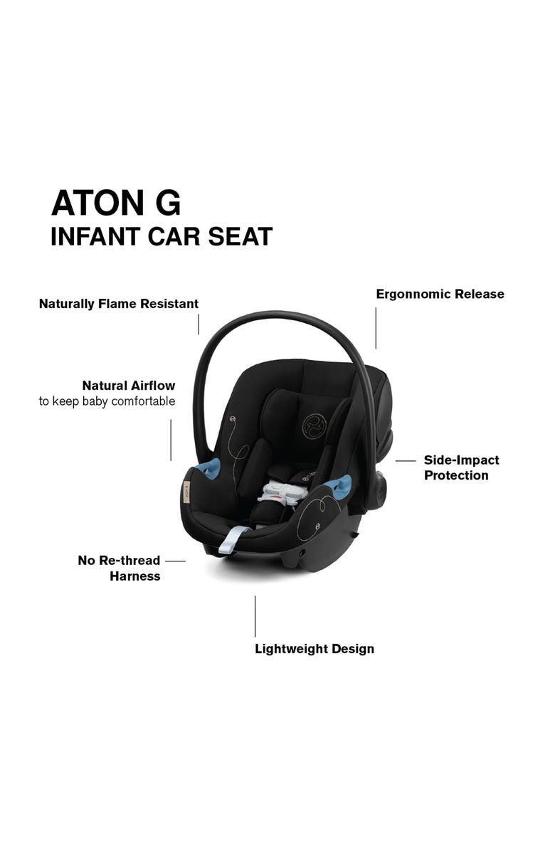 CYBEX EOS Stroller & Aton G Car Seat Travel System, Alternate, color, Moon Black