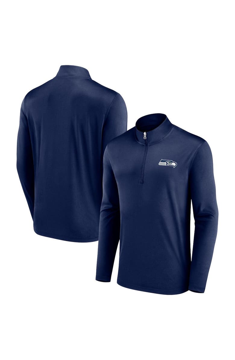 FANATICS Men's Fanatics Branded College Navy Seattle Seahawks Underdog Quarter-Zip Jacket, Main, color,