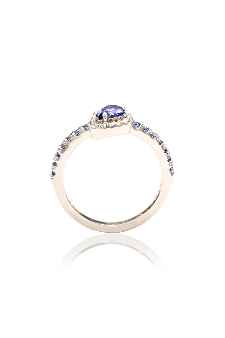 Pear Cut Blue Sapphire Band Ring, Alternate, color, BLUE/ GOLD