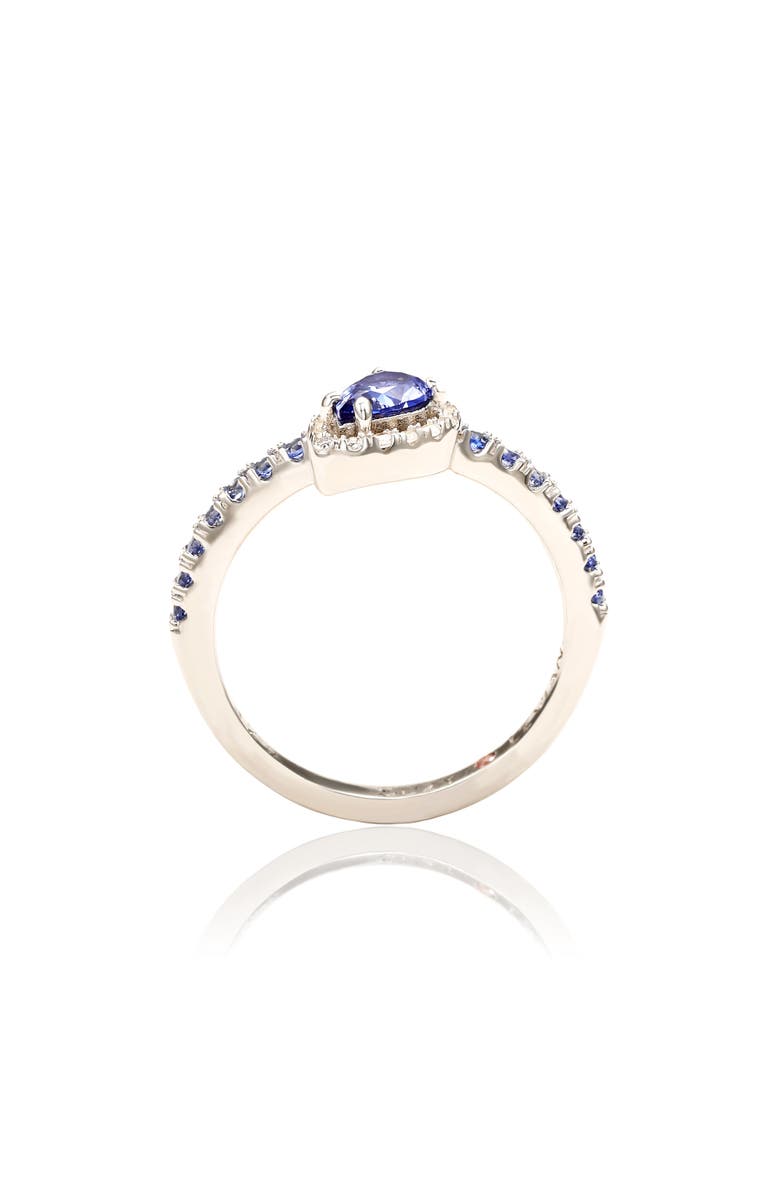 SUZY LEVIAN Pear Cut Blue Sapphire Band Ring, Alternate, color, Blue/ Gold