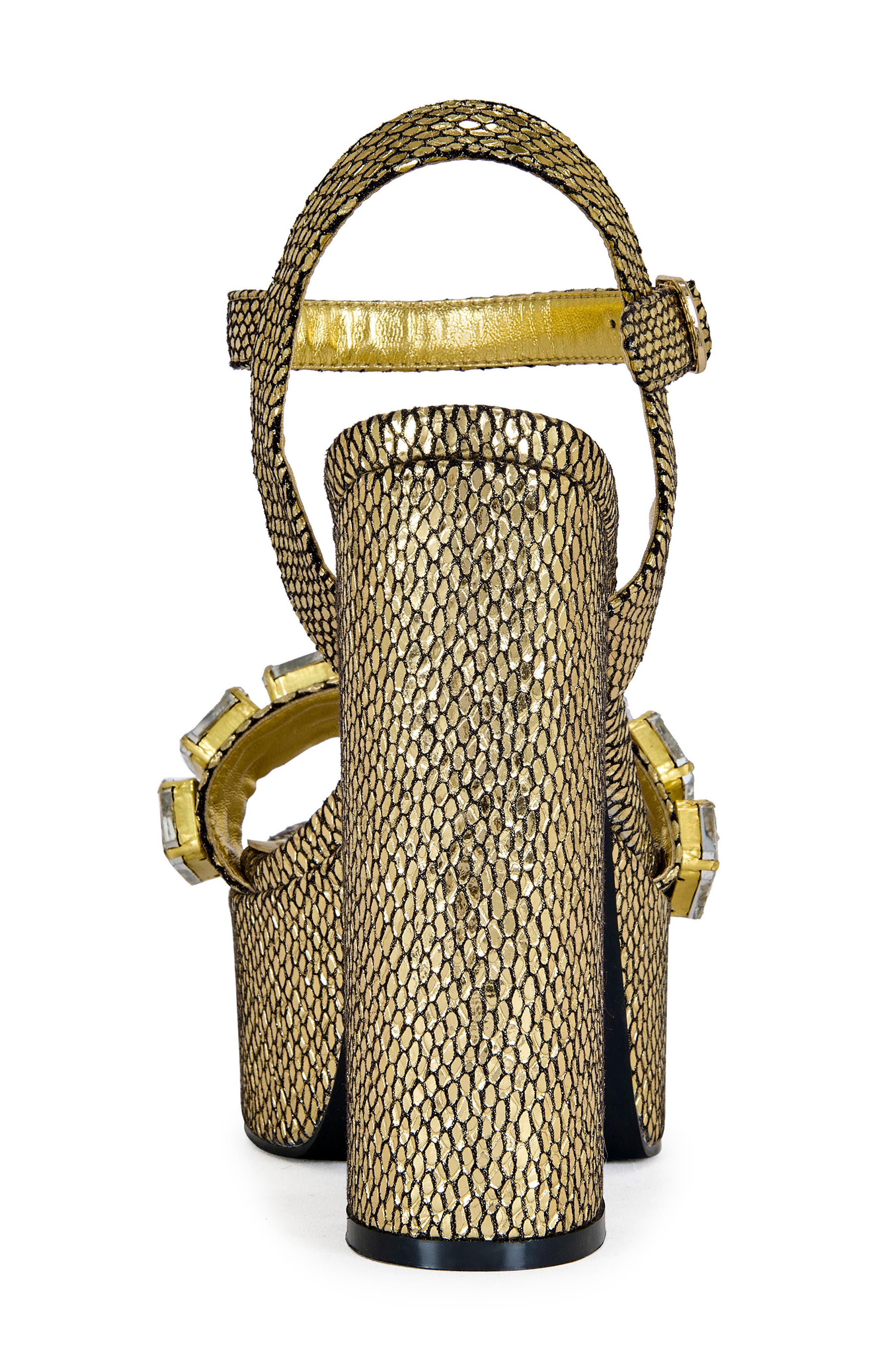 AZALEA WANG Kamilla Ankle Strap Platform Sandal, Alternate, color, Gold