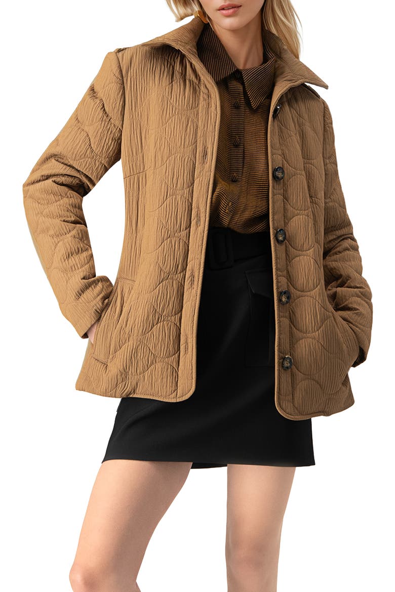 Padded Jacket, Main, color, Brown