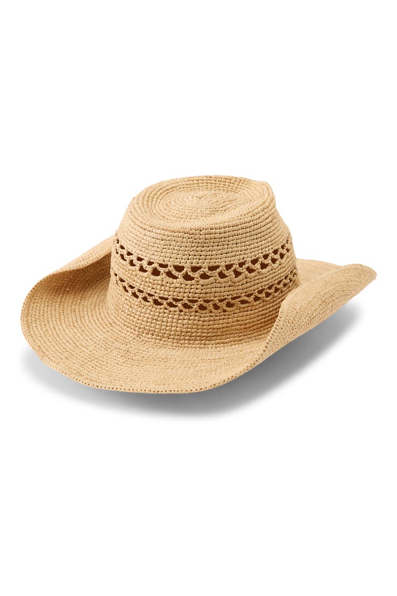 Gwen Raffia Cowboy Hat, Alternate, color, NATURAL
