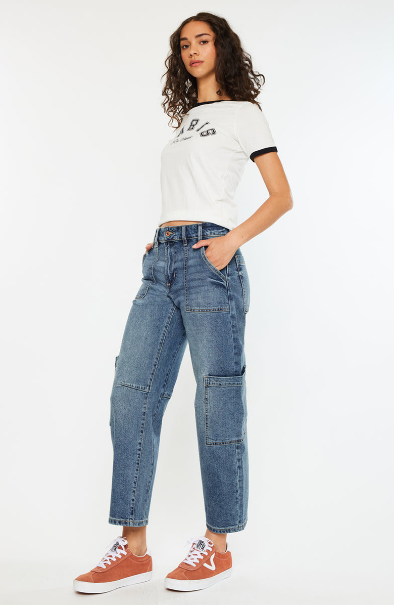 KanCan Charly Low Slung Barrel Jeans, Alternate, color,