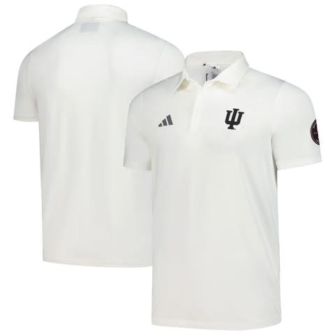 Men's adidas White Indiana Hoosiers Wear Pink Breast Cancer Awareness Polo