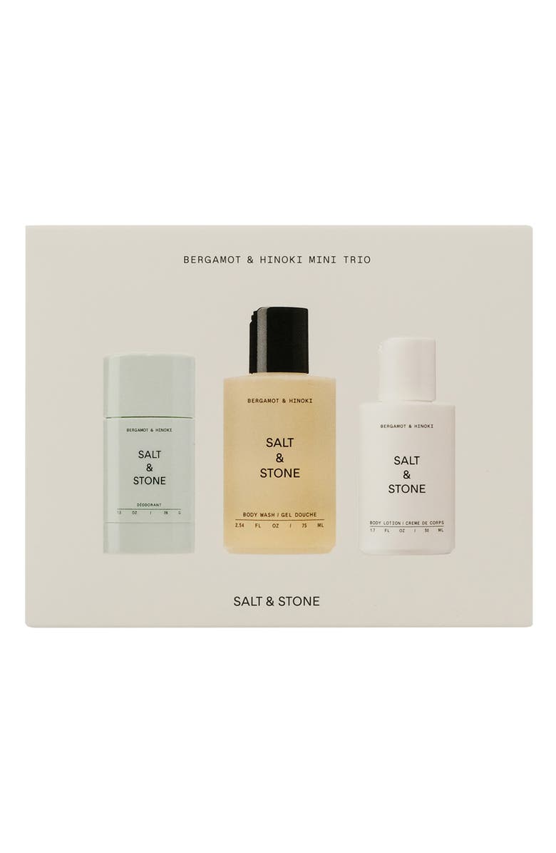 SALT & STONE Bergamot & Hinoki Mini Trio Discovery Set, Main, color, 