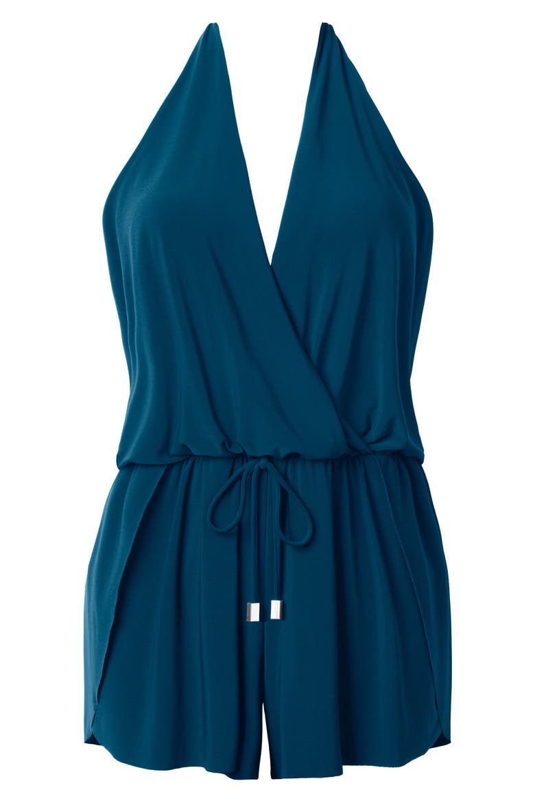 Bianca One-Piece Romper Swimsuit, Alternate, color, NAVY