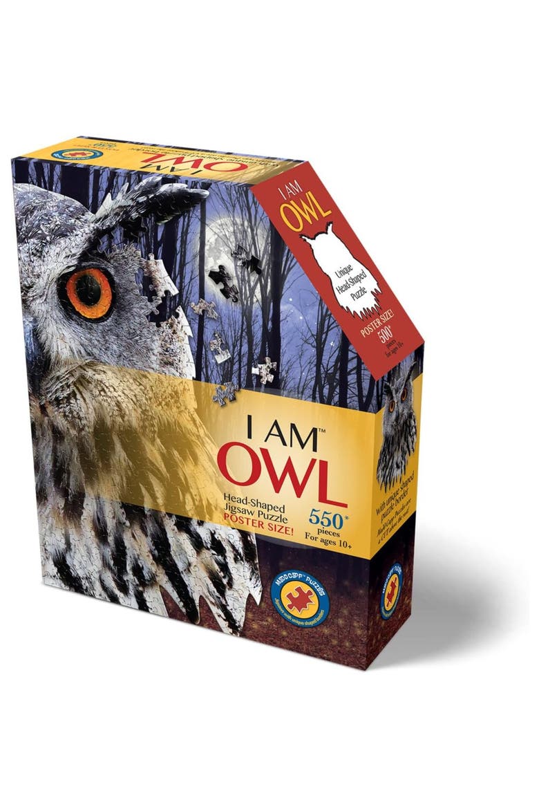 I Am Owl 550 Piece Animal Shaped Jigsaw Puzzle, Alternate, color, Multicolored
