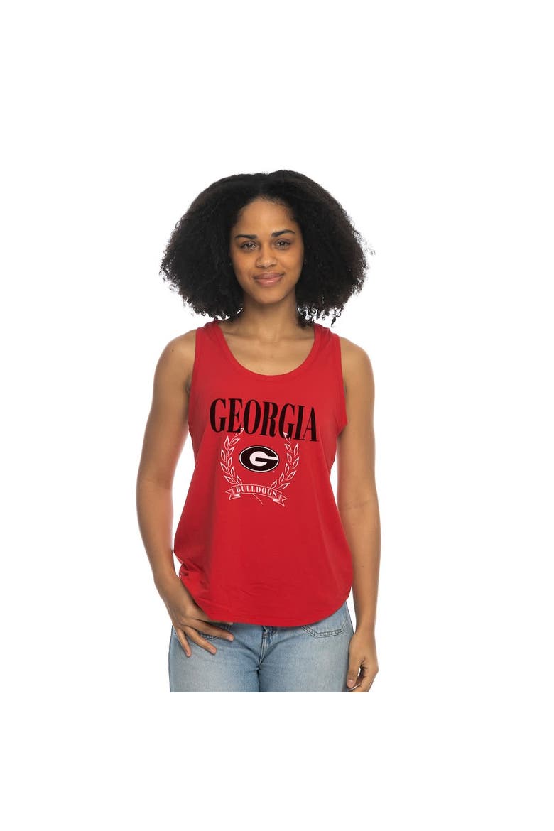 Women's ZooZatz Red Georgia Bulldogs Everyday Tri-Blend Tank Top, Alternate, color, Red
