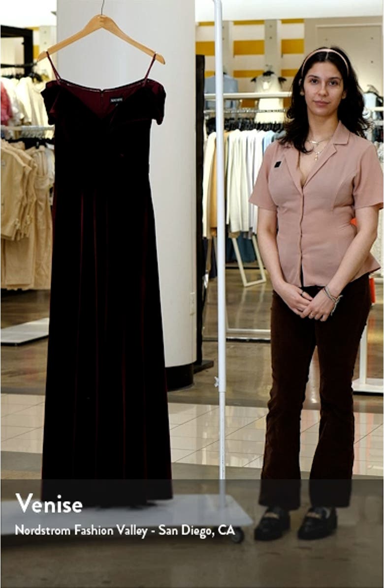 Off the Shoulder Velvet Gown, sales video thumbnail