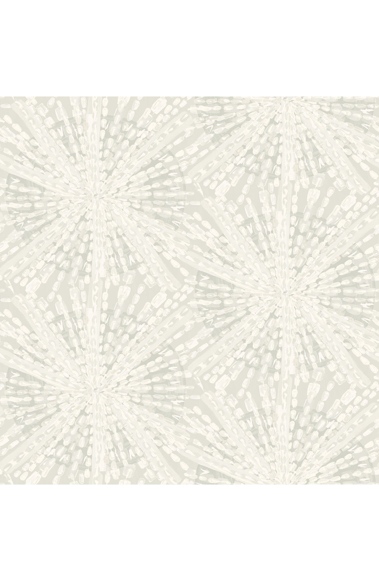 Wallpops Silver Sunburst Peel & Stick Wallpaper