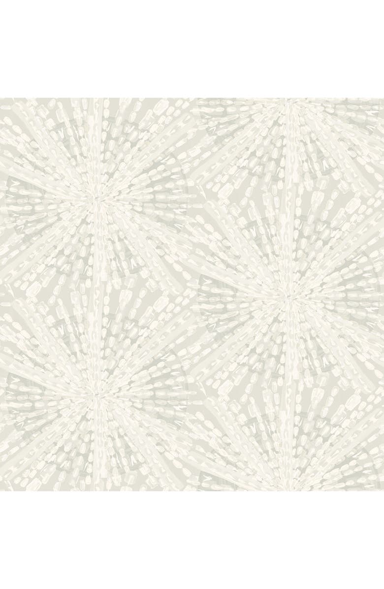 Wallpops Silver Sunburst Peel & Stick Wallpaper, Main, color, Grey