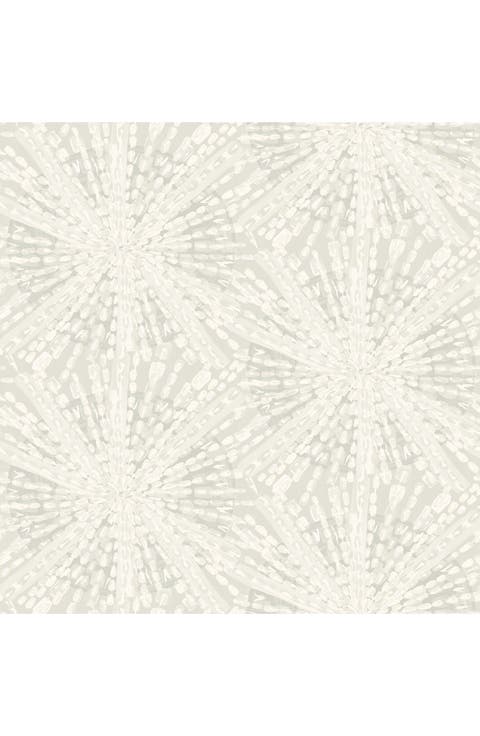 Silver Sunburst Peel & Stick Wallpaper