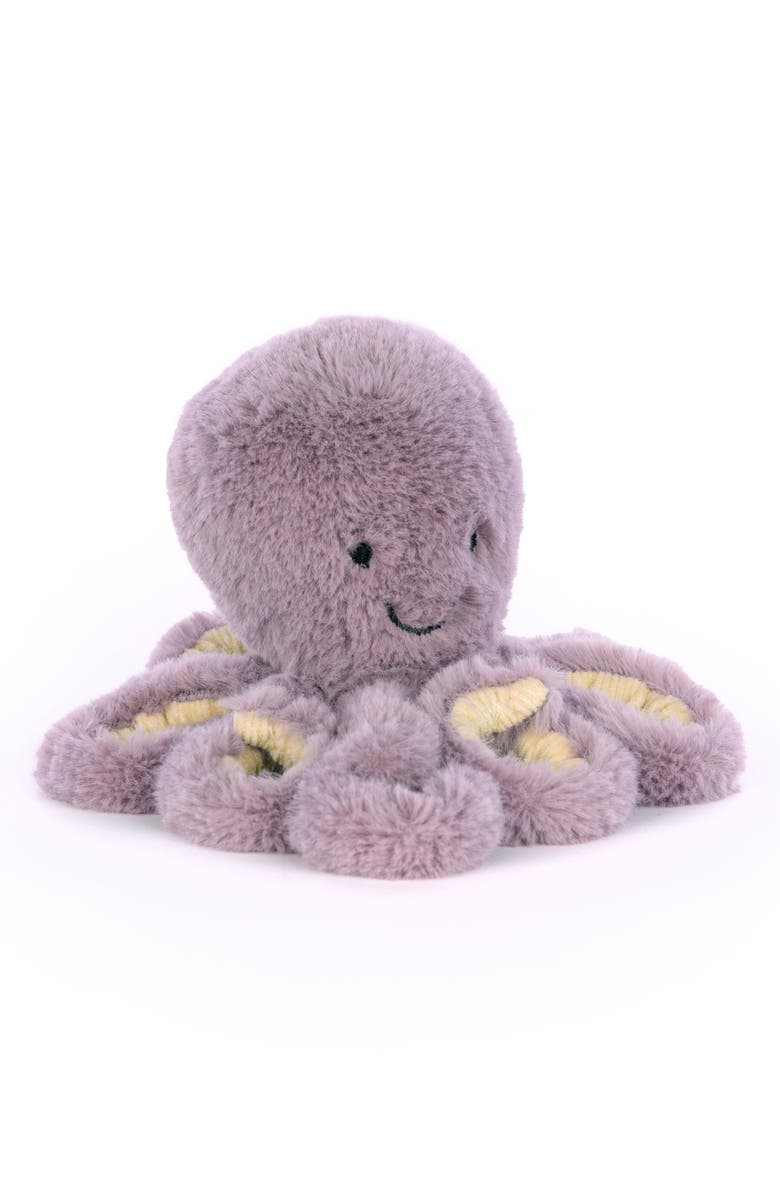 Jellycat Baby Ariel Octopus Stuffed Animal, Main, color, Lavender