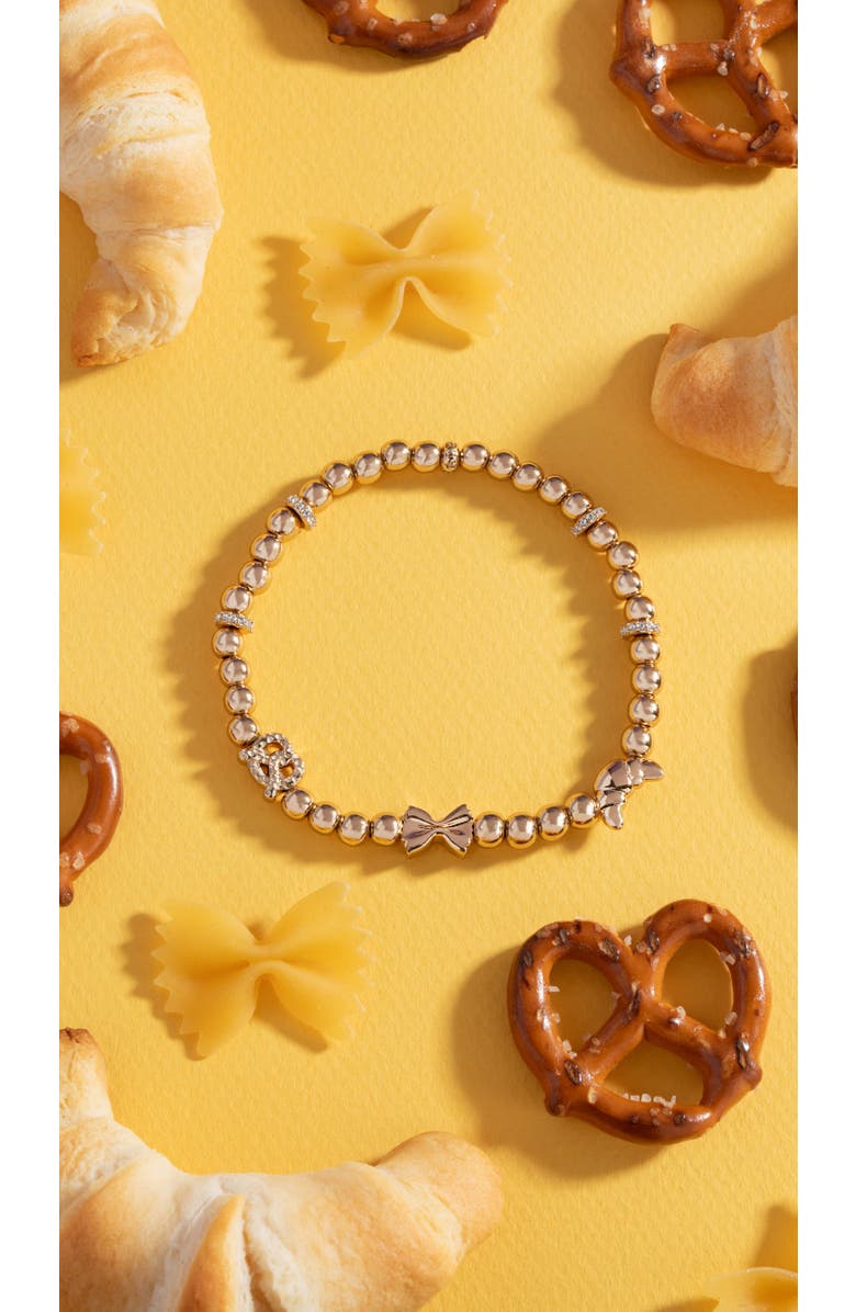Alex and Ani Carbs Are My Love Language Beaded Stretch Bracelet, Alternate, color,