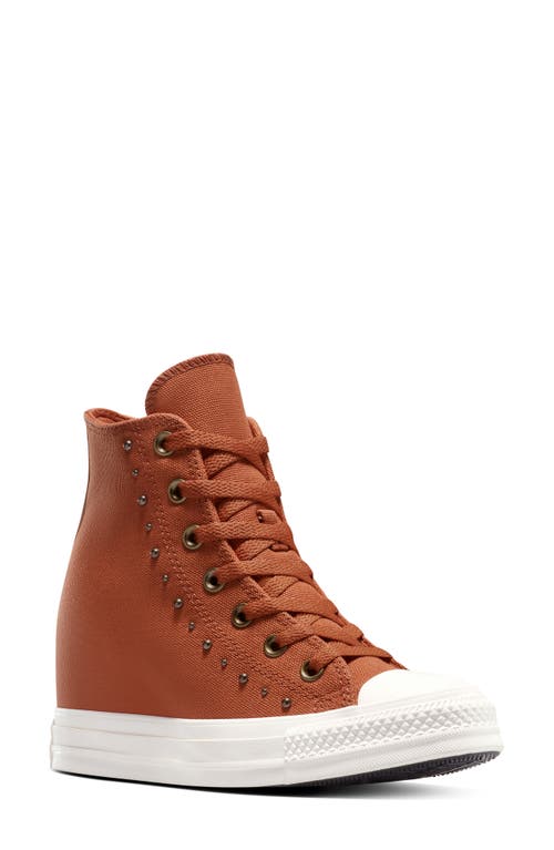 Shop Converse Chuck Taylor® All Star® Wedge Platform High Top Sneaker In Red Terracotta/egret/black