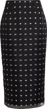 Emilia Wickstead Bethan Layered Polka Dot Silk Organza Midi Skirt
