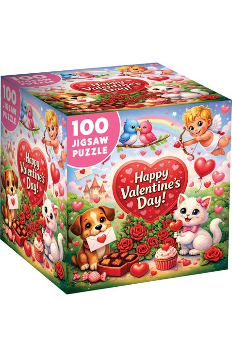 Valentine's Day 100 Piece Puzzle - Cutie Pies - 10"x10"