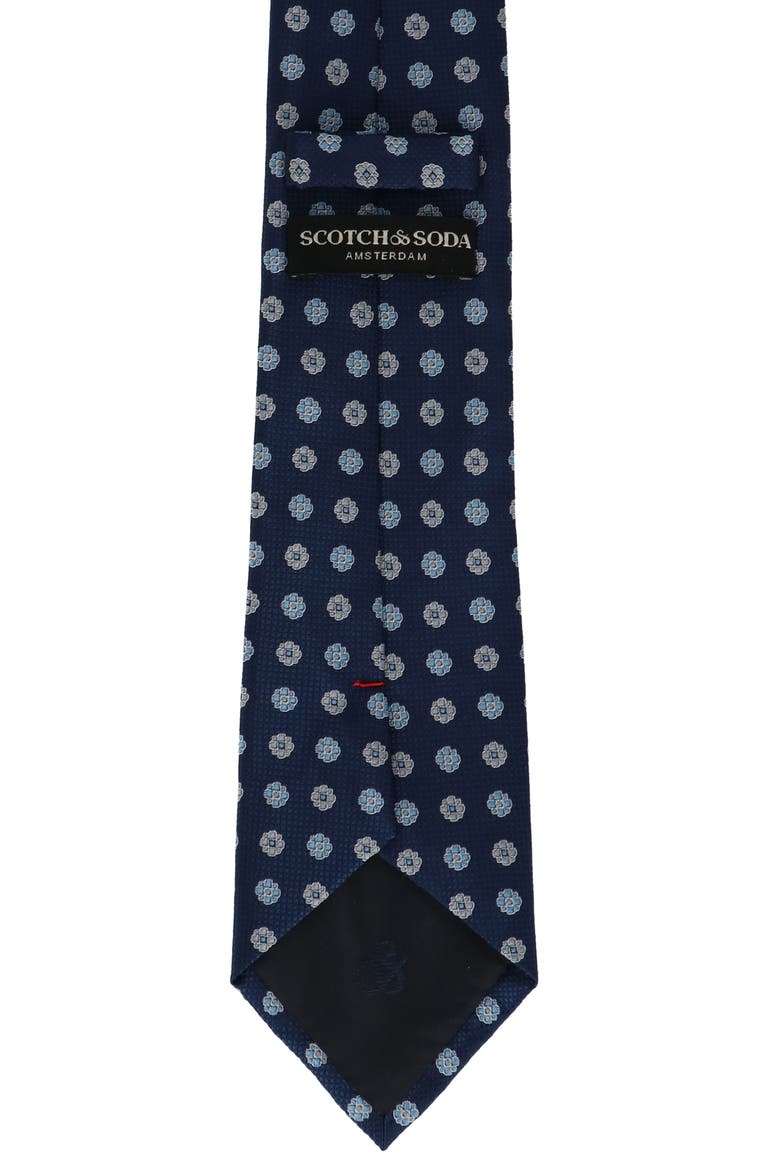 Flower Dot Tie, Alternate, color, NAVY