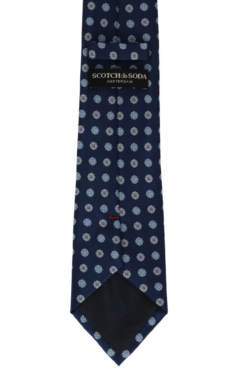 Scotch & Soda Flower Dot Tie, Alternate, color, Navy