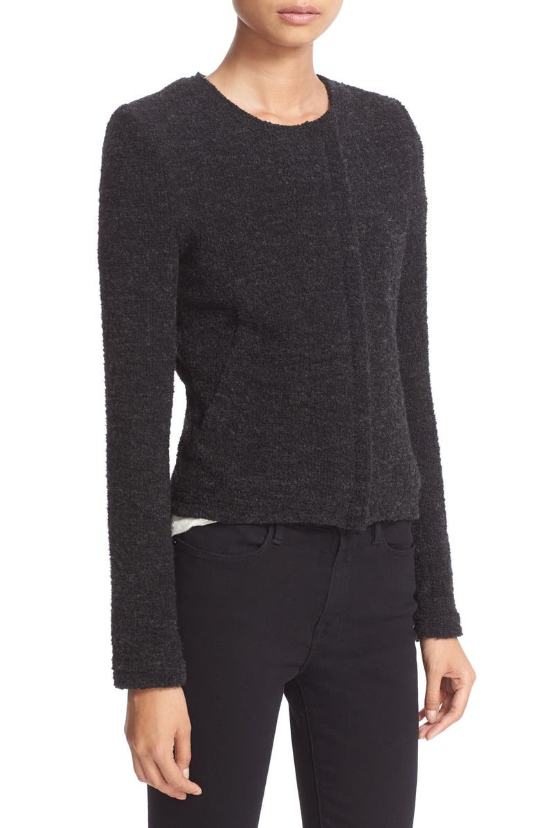 IRO Asymmetrical Zip Knit Jacket, Alternate, color, 