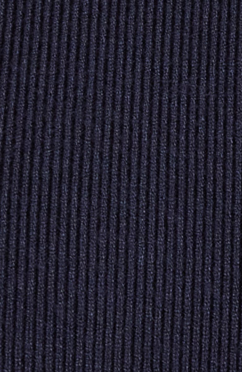 Reiss Zaya Mock Neck Long Sleeve Rib Dress, Alternate, color, Navy/Black