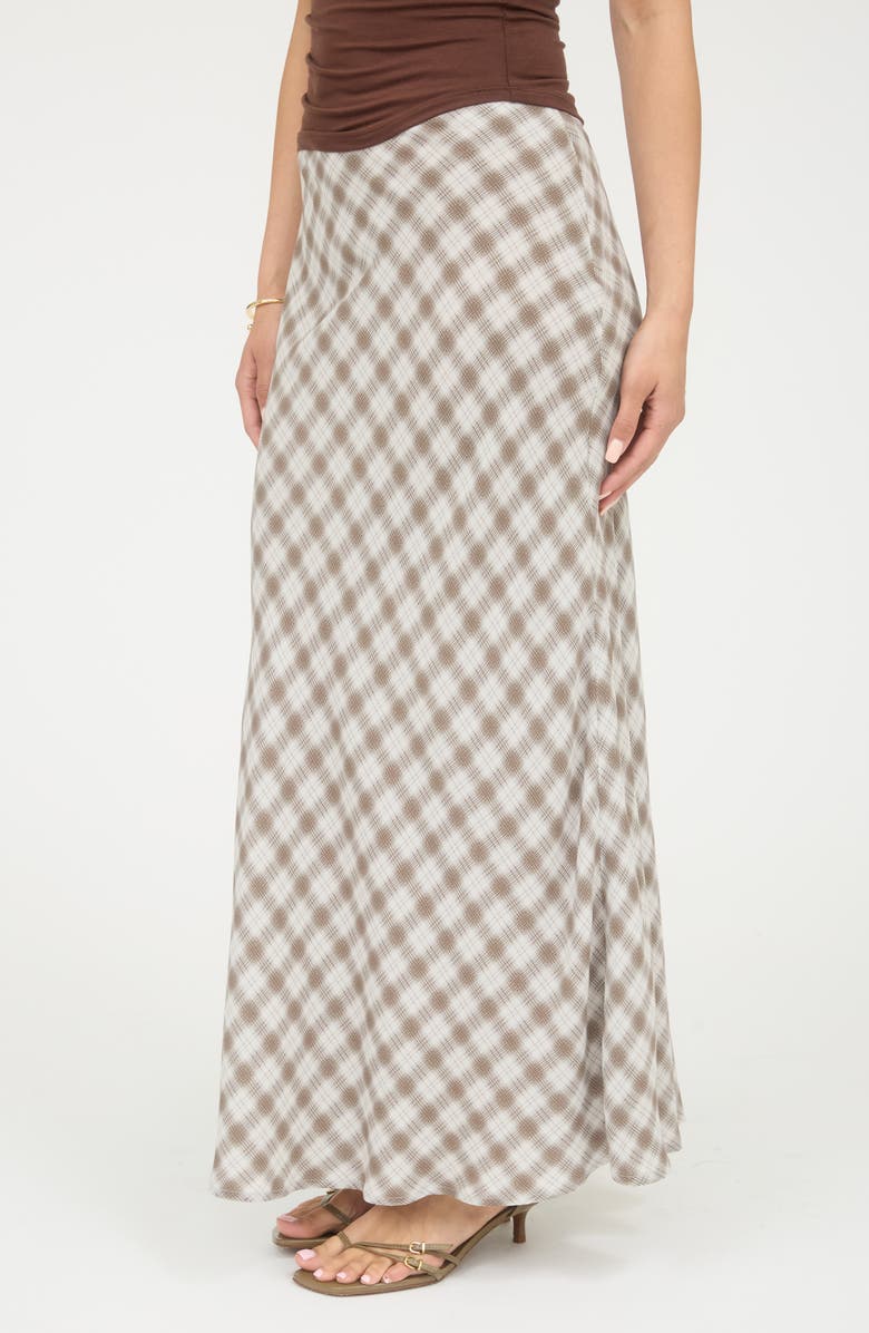 Blu Pepper Print Midi Skirt, Alternate, color, Light Khaki Multi