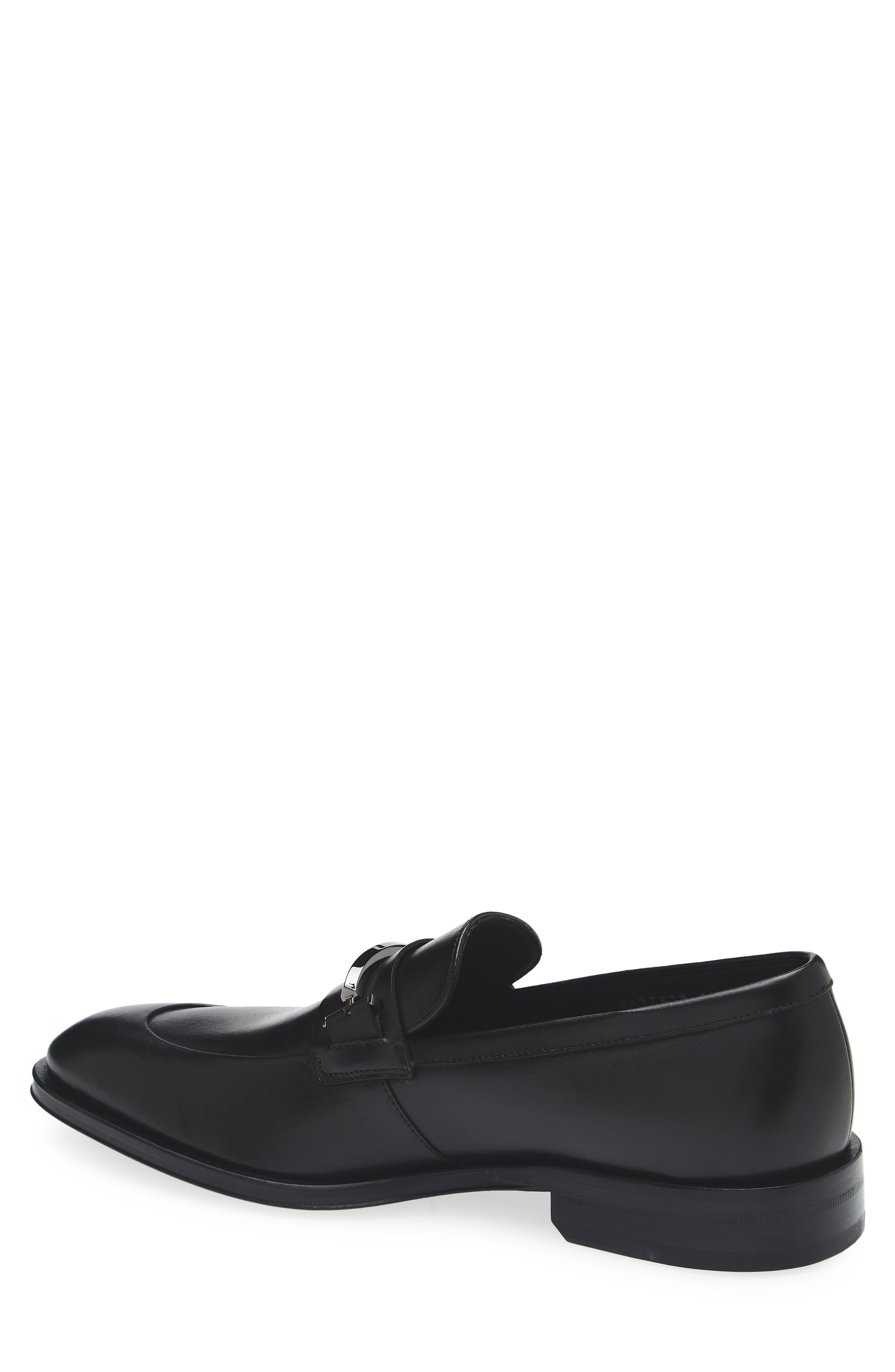 BOSS Derrek Leather Loafer, Alternate, color, Blk