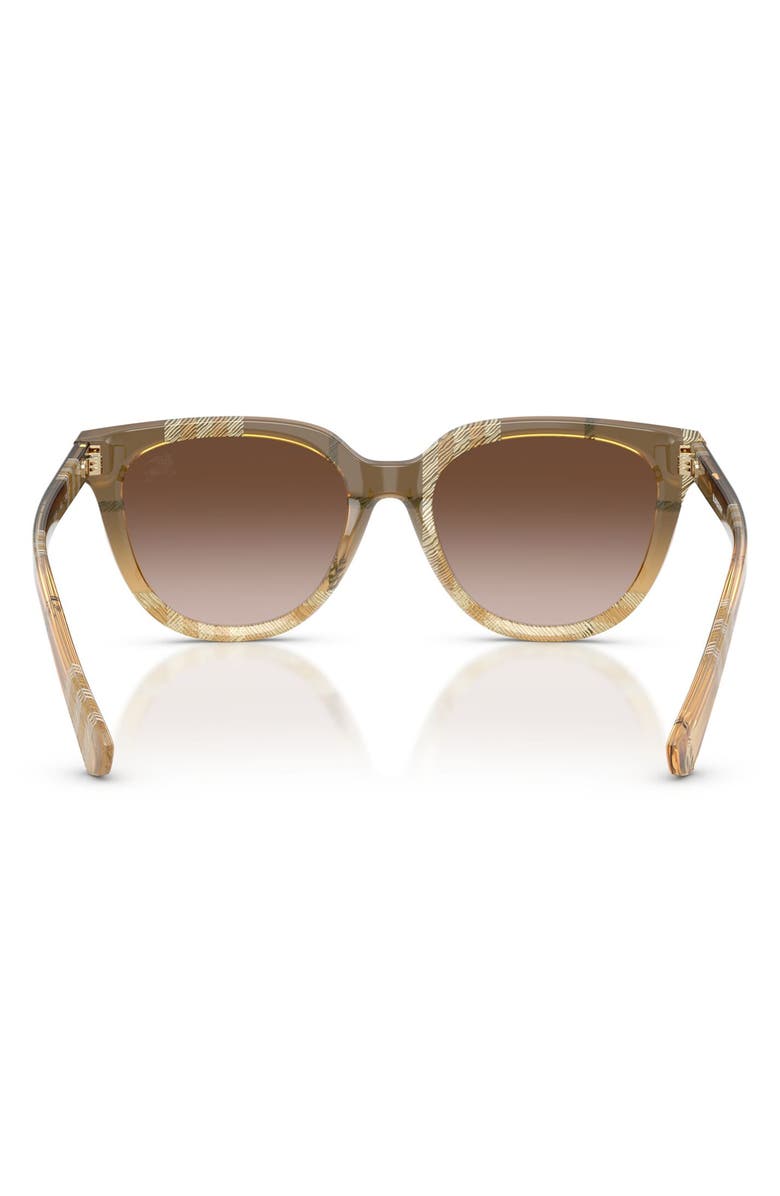 Burberry 53mm Phantos Sunglasses, Alternate, color, Check Gradient Beige / Brown