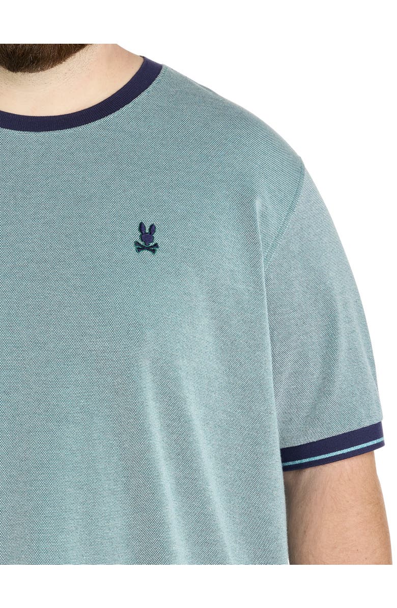 Psycho Bunny Big & Tall Quinton Textured T-Shirt, Alternate, color, Green Combo