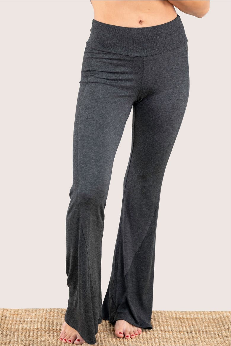 Happy Hour Flare Lounge & Sleep Pants, Main, color, Charcoal
