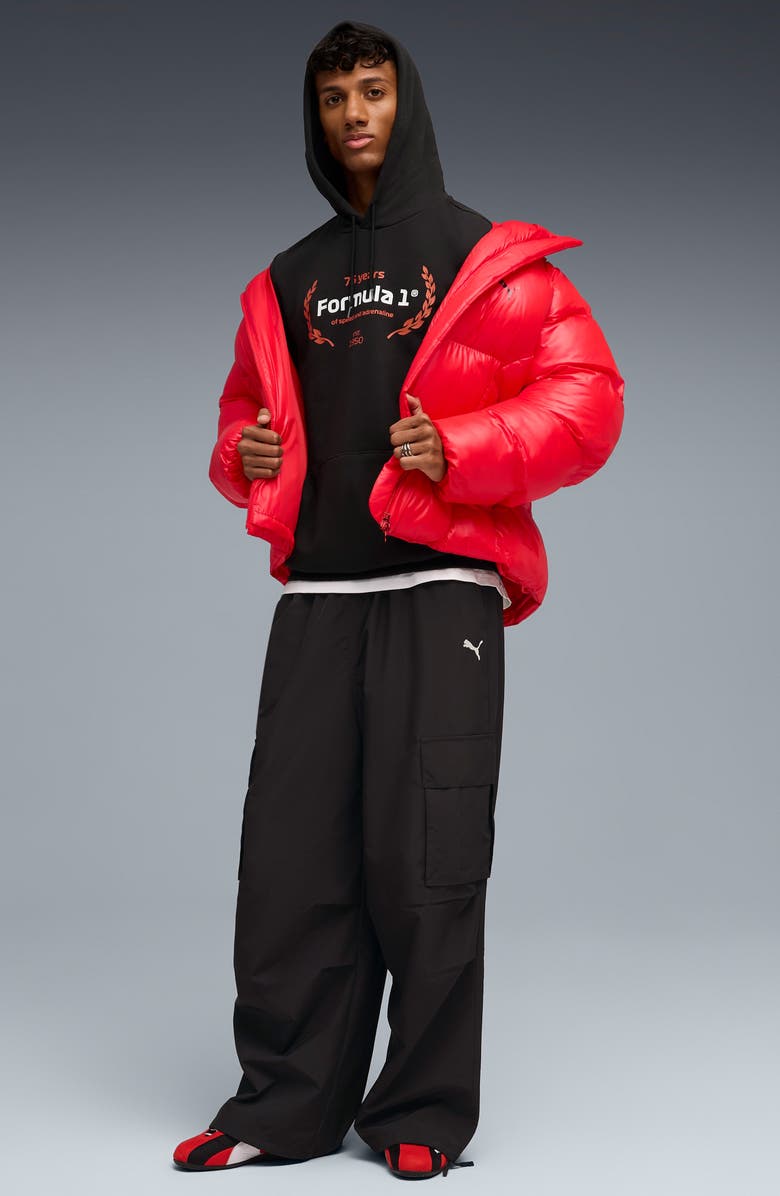 PUMA Formula 1<sup>®</sup> Essential Logo Graphic Hoodie, Alternate, color, Puma Black