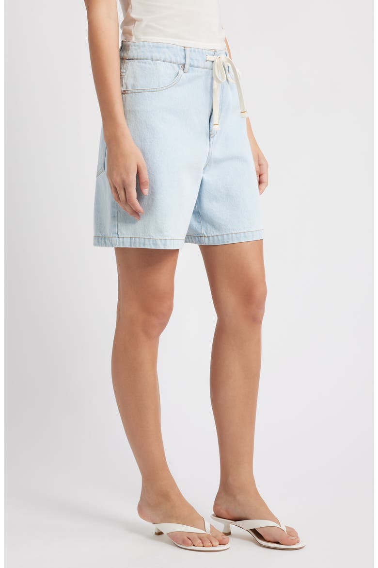 Rowan Denim Drawstring Shorts, Alternate, color, LIGHT WASH