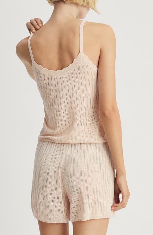 Mango Pointelle Lounge Camisole In Pink