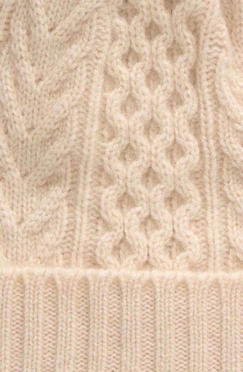 Johnstons of Elgin Aran Cable Cashmere Beanie, Alternate, color, 