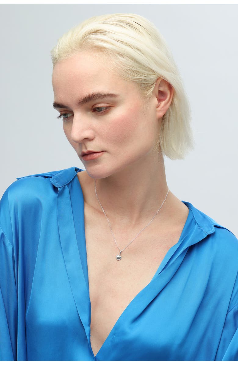 Classicharms Dainty Sterling Silver Heart Pendant Necklace, Alternate, color, Silver