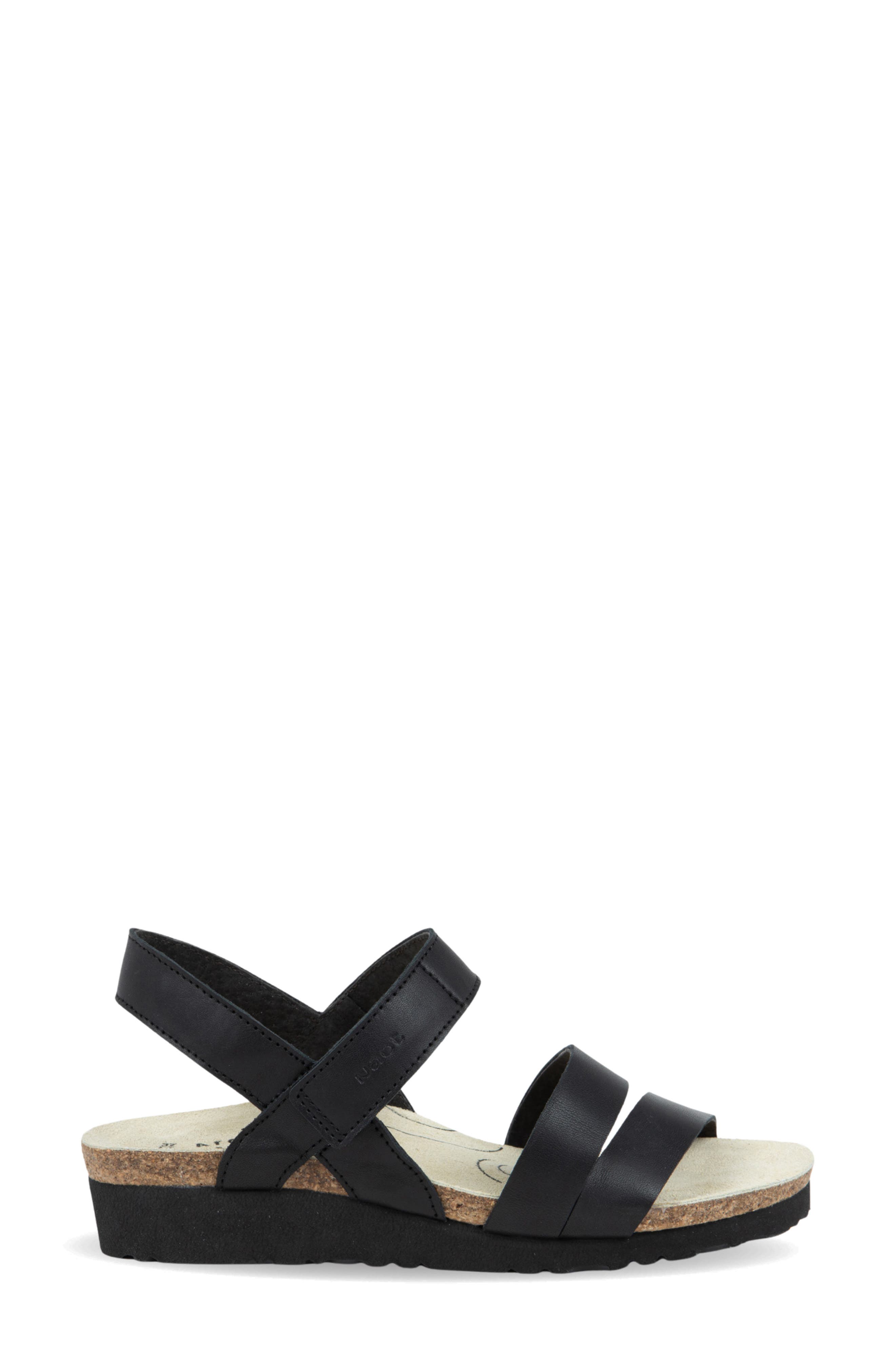 Naot Kayla Arch Pro Sandal, Alternate, color, Black Leather