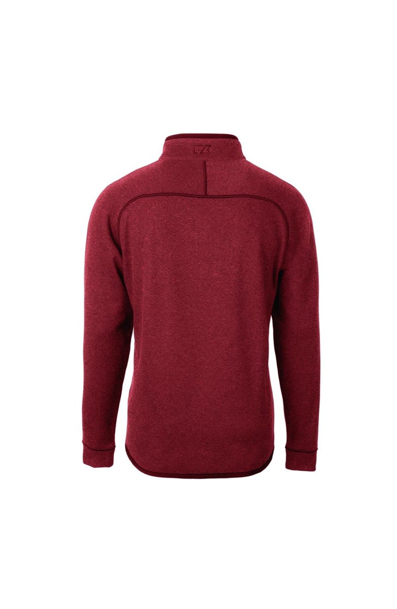 Cutter & Buck Men's Cutter & Buck  Heather Red Louisville Cardinals Alumni Logo Mainsail Sweater-Knit Half-Zip Pullover Jacket, Alternate, color, 
