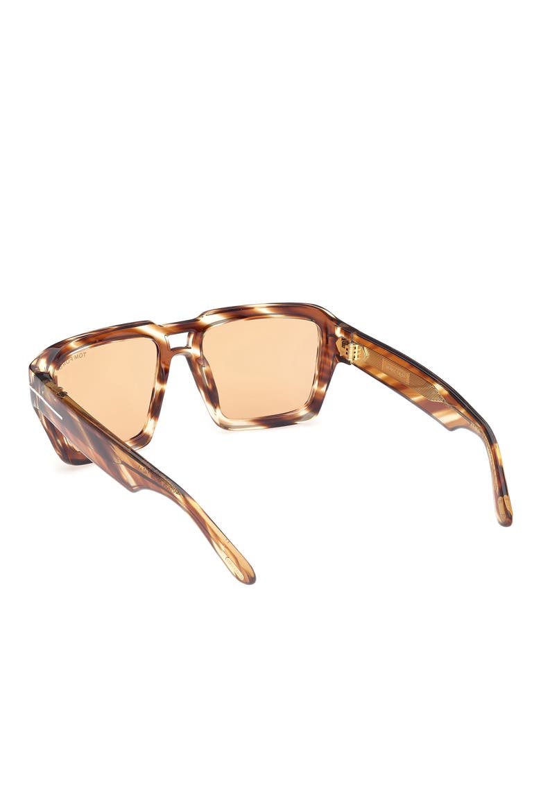 Icon 56mm Navigator Sunglasses, Alternate, color, STRIPED BROWN YELLOW/ ORANGE