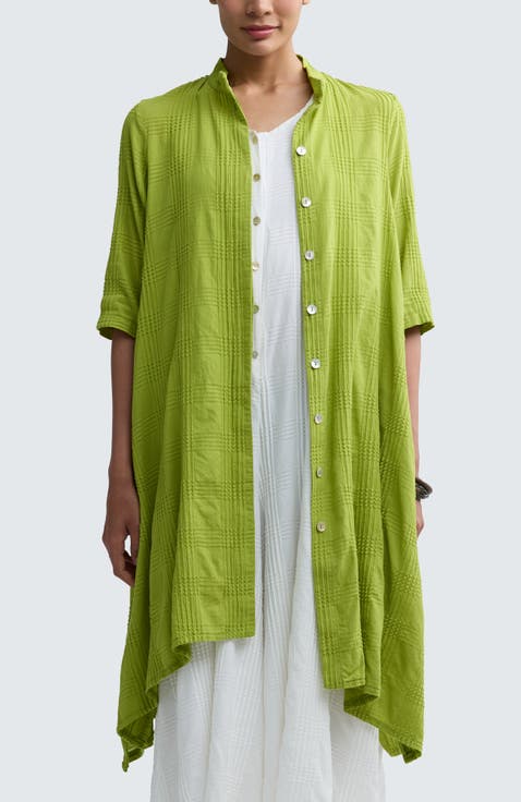 Vela Check-embroidered Shirt Dress