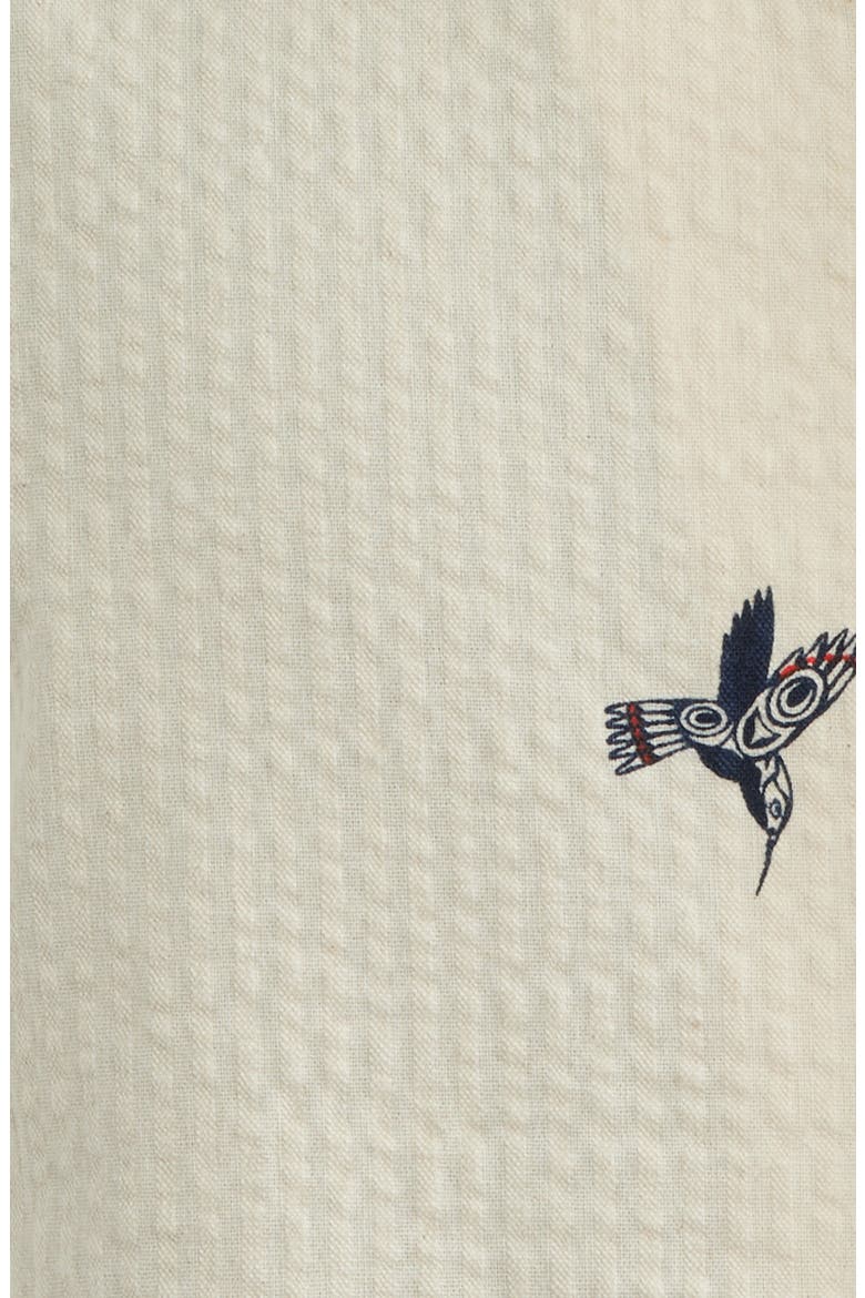 Mr. Lynch's Seersucker Camp Shirt, Alternate, color, NATURAL HUMMINGBIRD